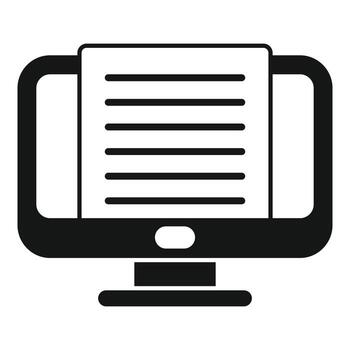 monitorear mensaje icono vector simple. nota de texto