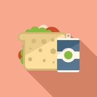 Food meal icon flat vector. Dinner healthy vector