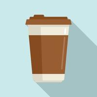 Milk coffee cup icon flat vector. Espresso drink vector