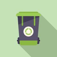 Eco recycle bag icon flat vector. Global climate vector