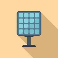 Solar panel icon flat vector. Global climate vector