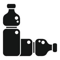 icono de botella de agua limpia vector simple. desastre ambiental