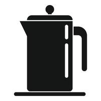 French tea press icon simple vector. Hot drink vector