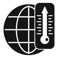 vector simple del icono del calentamiento global. clima de la tierra