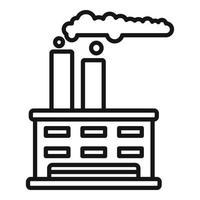 City factory icon outline vector. Climate warming vector