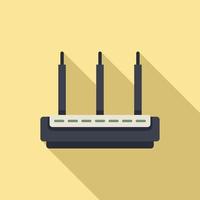 Modem icon flat vector. Wifi router vector