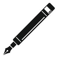 Calligraphy ink pen icon simple vector. Nib tool vector