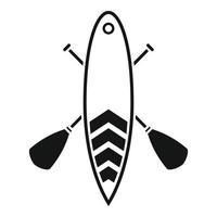 Recreation sup icon simple vector. Paddle board vector