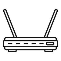 vector de contorno de icono de módem de antena. internet wifi
