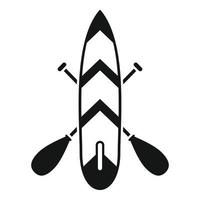 Sup surf icon simple vector. Paddle board vector