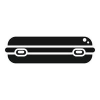 Long lunch box icon simple vector. Food dinner vector