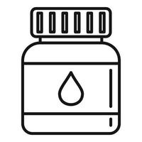 Ink pot icon outline vector. Sign drawing vector