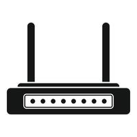 Broadband modem icon simple vector. Internet router vector