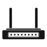 Broadband modem icon simple vector. Internet router vector