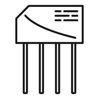 Voltage circuit icon outline vector. Electric regulator vector