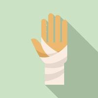 Hand injury icon flat vector. Arm fracture vector