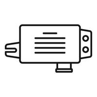 Voltage transformer icon outline vector. Electric regulator vector