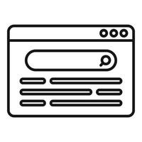 Web page request icon outline vector. Service file vector