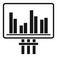 Graph comparison icon simple vector. Compare business vector