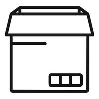 Service box icon outline vector. Carton delivery vector