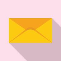 Blank envelope icon flat vector. Mail letter vector