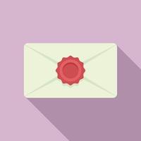 Spam envelope icon flat vector. Mail letter vector