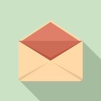 Cerrar icono de sobre vector plano. carta de correo