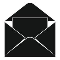 Envelope email icon simple vector. Open newsletter vector