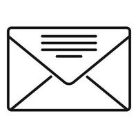 Stamp envelope icon outline vector. Paper post vector