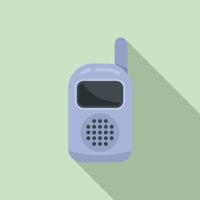 Newborn baby monitor icon flat vector. Radio nanny vector