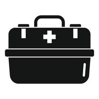 First aid kit box icon simple vector. Medical emergency vector