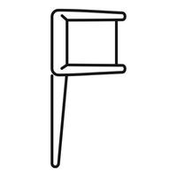 Handle toothpick icon outline vector. Tooth pick vector