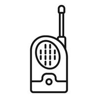 vector de contorno de icono de juguete de monitor de bebé. radio infantil