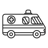 Ambulance car icon outline vector. Emergency vehicle vector