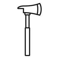 Rescuer axe icon outline vector. Fire badge vector