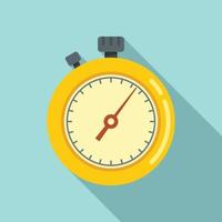 Timer counter icon flat vector. Stopwatch clock vector