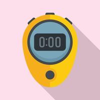 Quick stopwatch icon flat vector. Stop watch vector