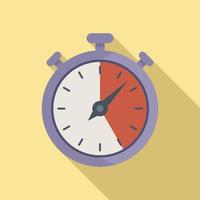 Stop clock icon flat vector. Stopwatch timer vector