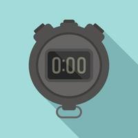 Stopwatch time icon flat vector. Timer clock vector