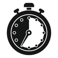 terminar el icono del cronómetro vector simple. parada de reloj