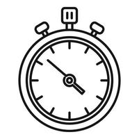 Stopwatch arrow icon outline vector. Stop clock vector