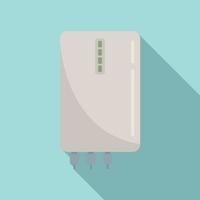 Cellphone power bank icon flat vector. Charge phone vector