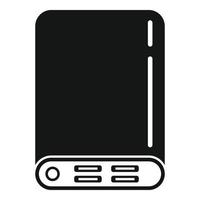 vector simple de icono de banco de energía portátil. batería del teléfono