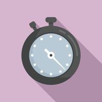 Stop watch icon flat vector. Timer clock vector