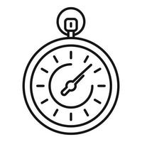 Chronometer icon outline vector. Stopwatch clock vector