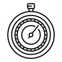 Button stopwatch icon outline vector. Stop timer vector