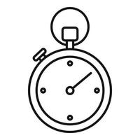 vector de contorno de icono de intervalo de cronómetro. detener el reloj