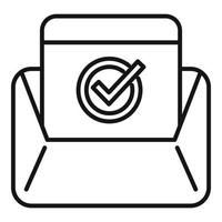 vector de contorno de icono de entrega de correo. servicio modelo