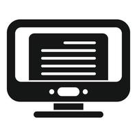 Monitor test icon simple vector. Book final vector