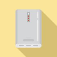 Power bank cell icon flat vector. Mobile battery vector